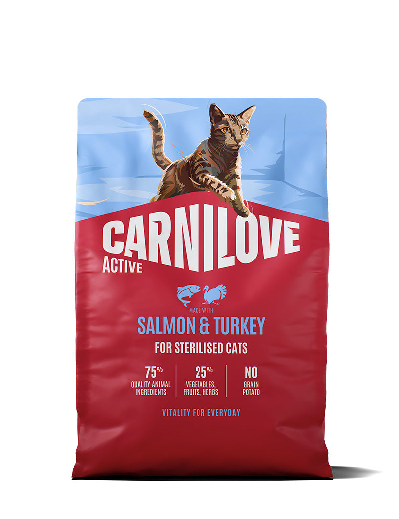 Carnilove Active Salmon & Turkey for Sterilised Cats – kornfritt tørrfôr til sterilisert katt 2 kg