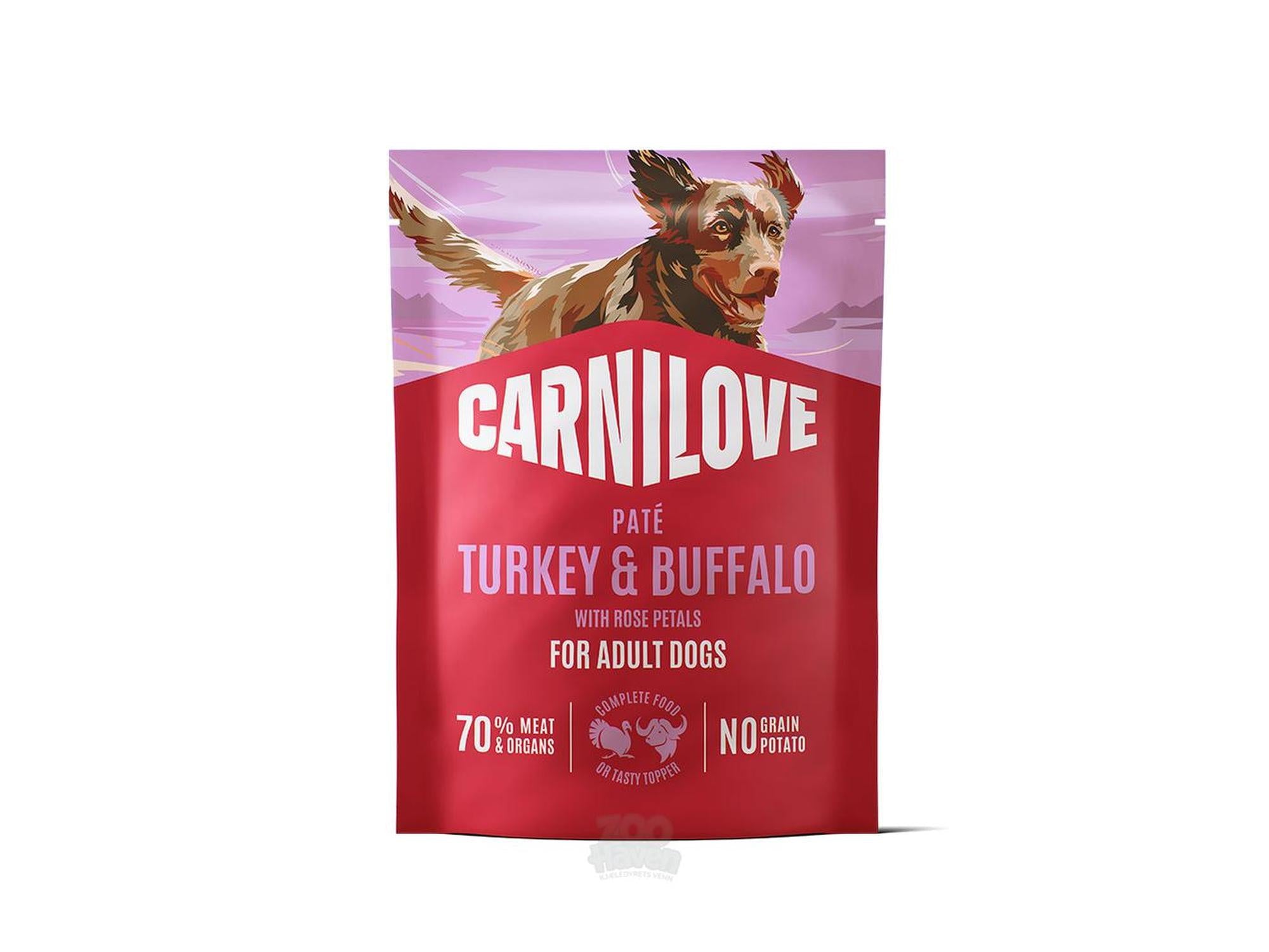 CL Dog Pouch Paté Turkey & Buffalo with Rose Petals 300 g