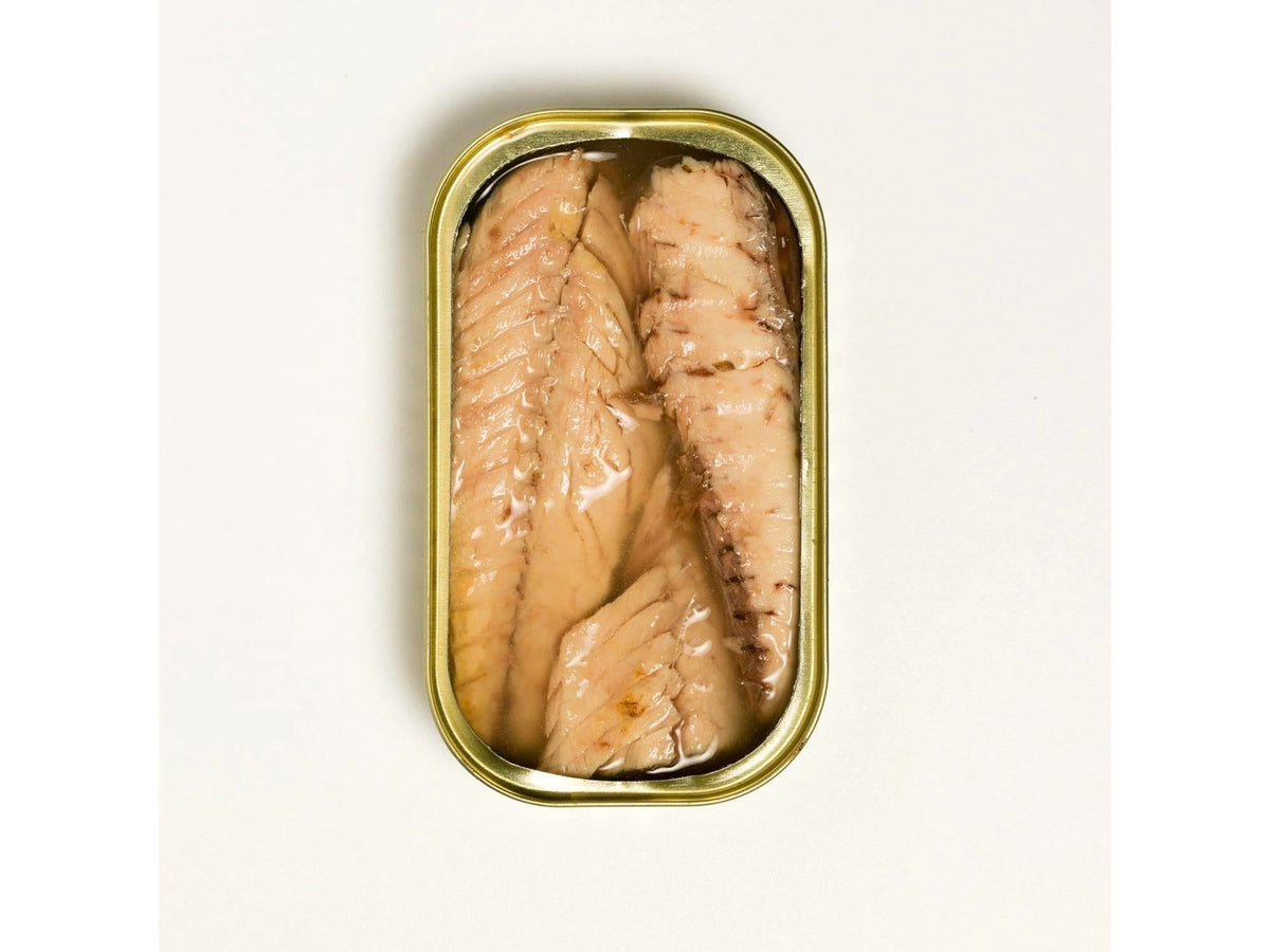 Canumi Mini makrellfilet – åpen boks med makrellfileter
