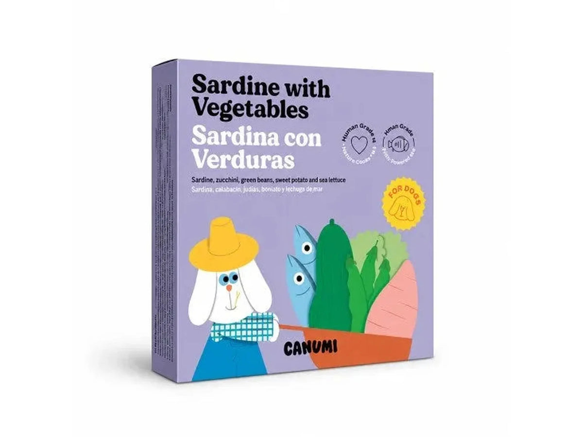 Canumi Sardine med Grønnsaker og Tang 250g Våtfôr til Hund