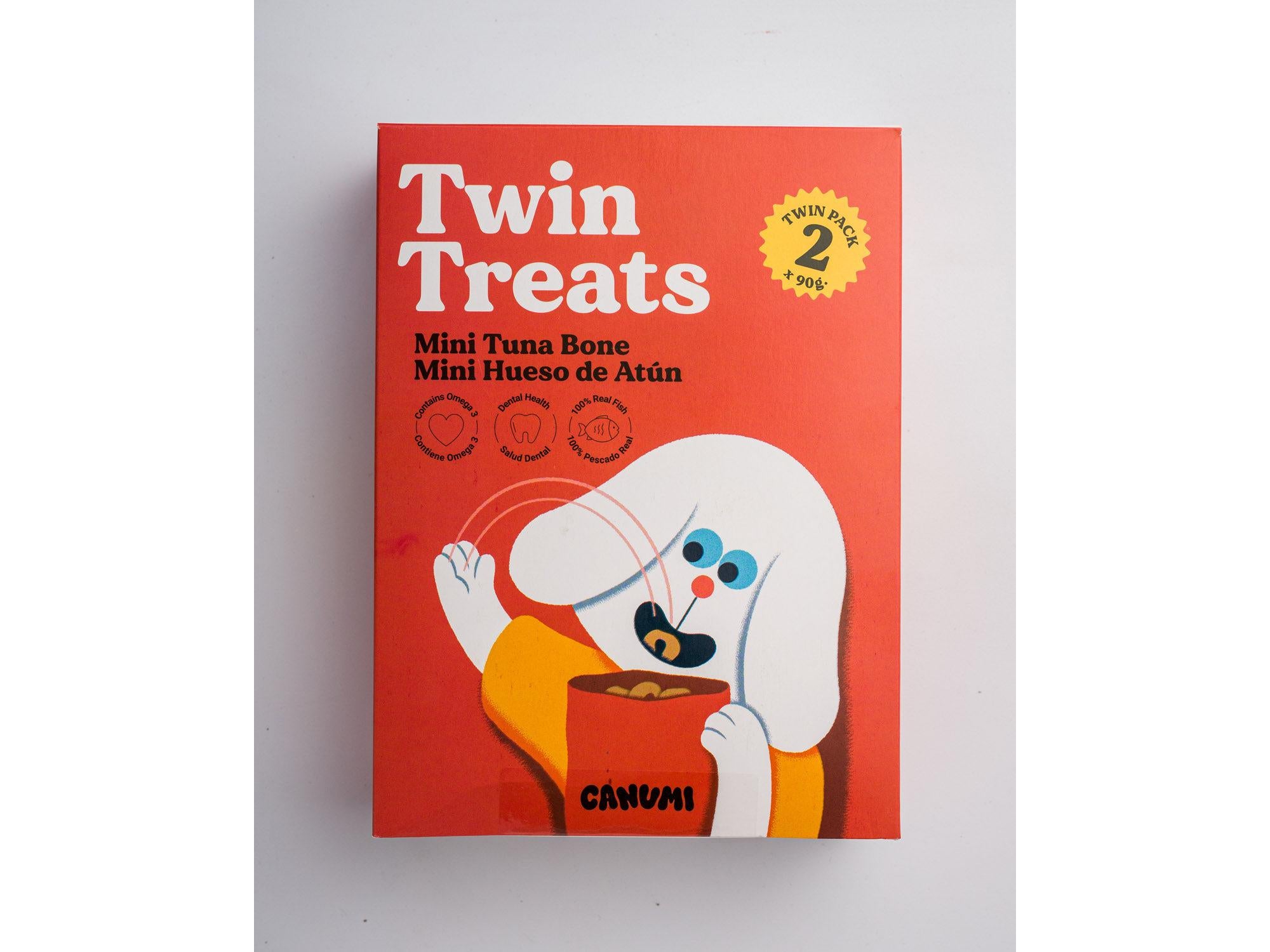 Canumi Twin Treats mini tunfiskbein 2-pk – pakke