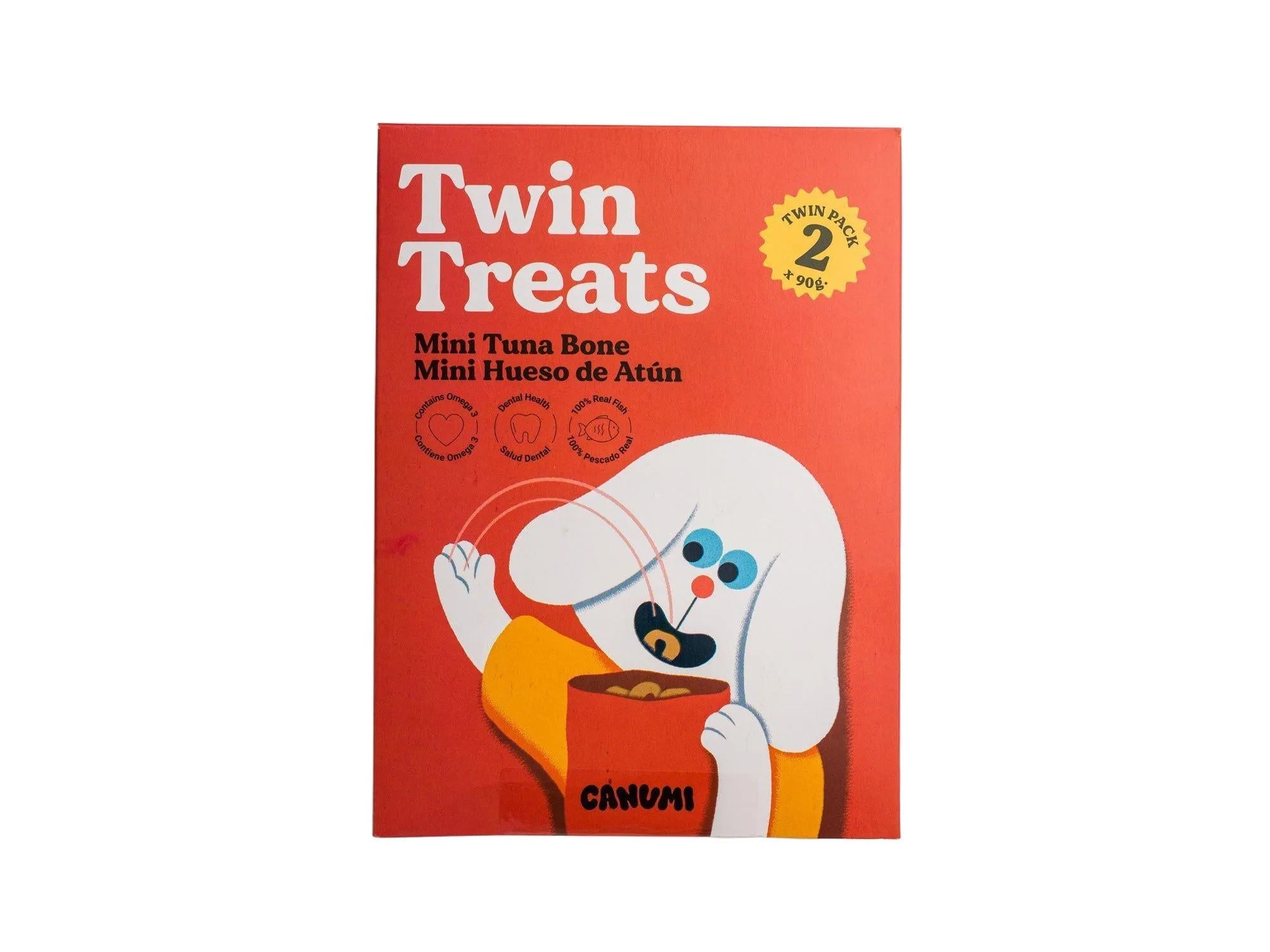 Canumi Twin Treats mini tunfiskbein 2-pk – pakke