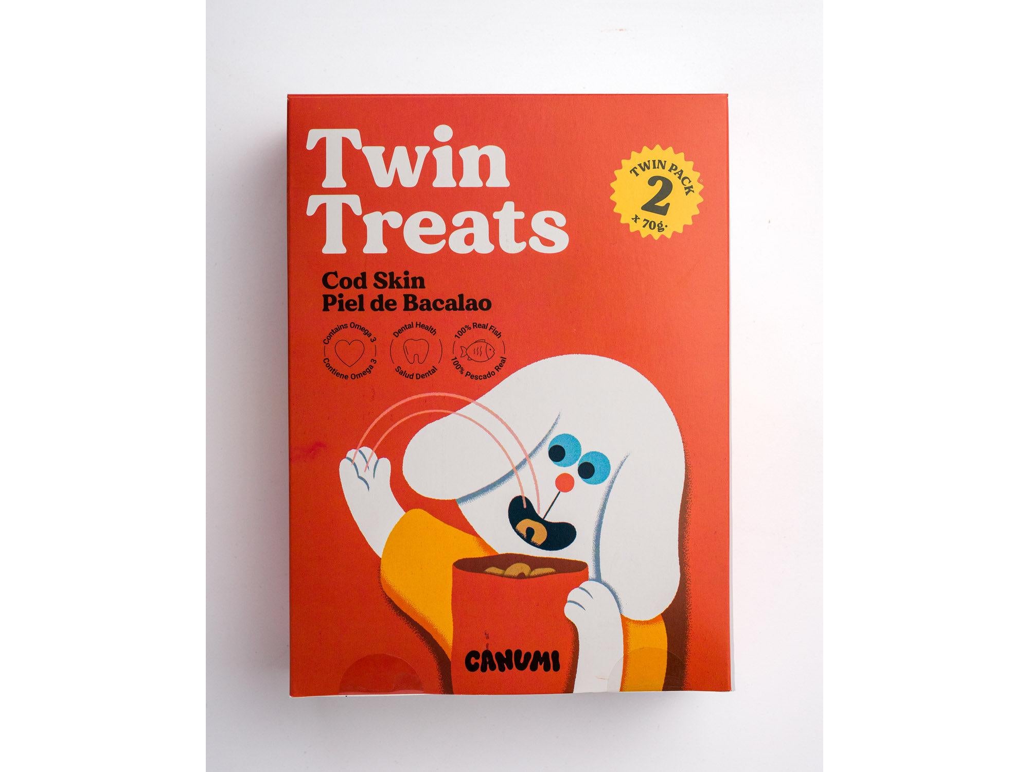 Canumi Twin Treats torskeskinn 2-pk – pakke