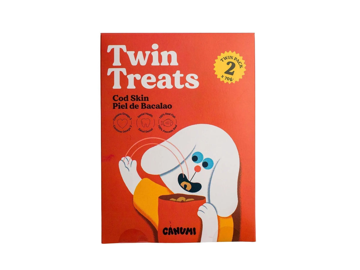 Canumi Twin Treats torskeskinn 2-pk – pakke