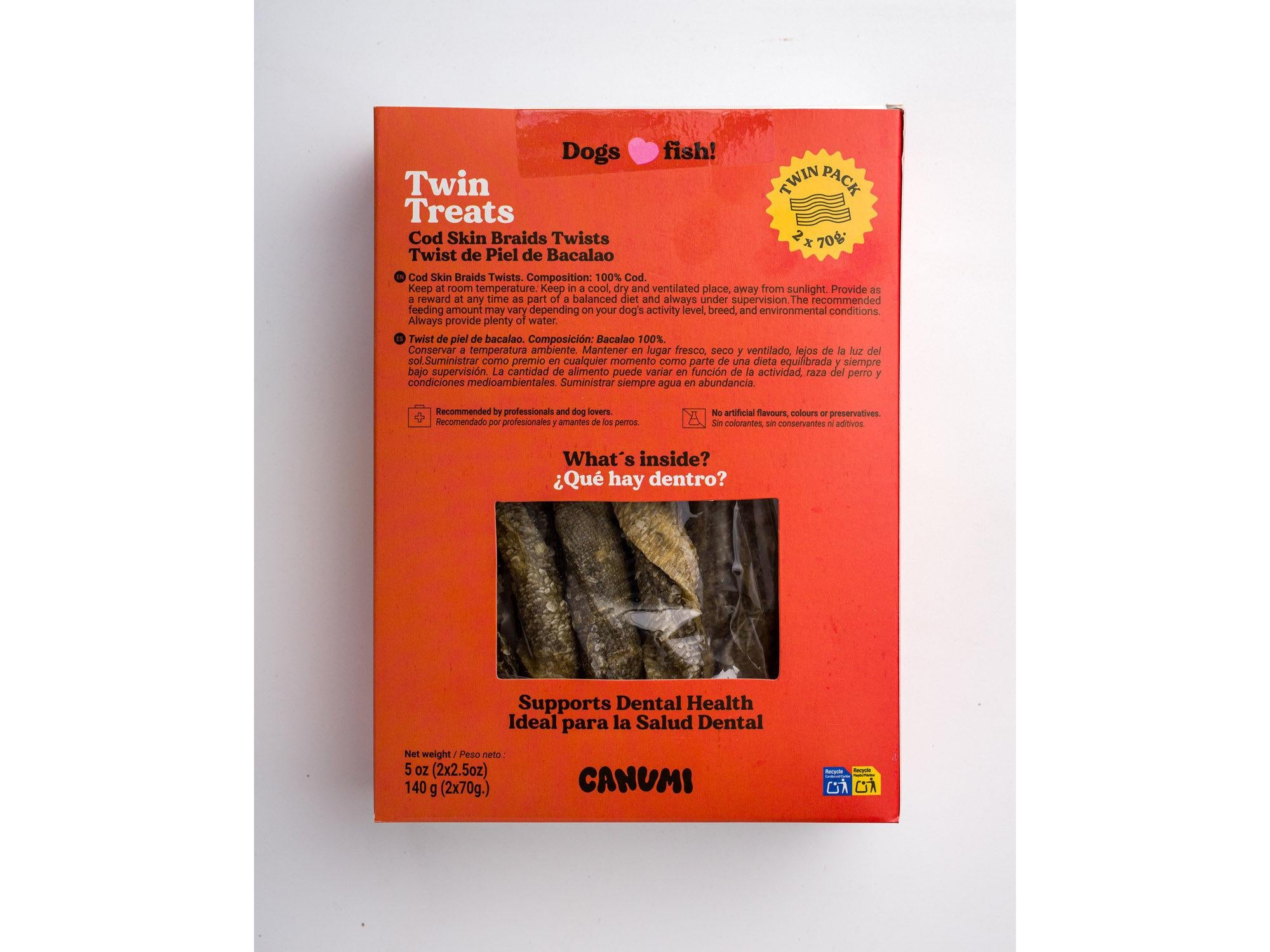 Canumi Twin Treats torskeskinn twist – detaljer