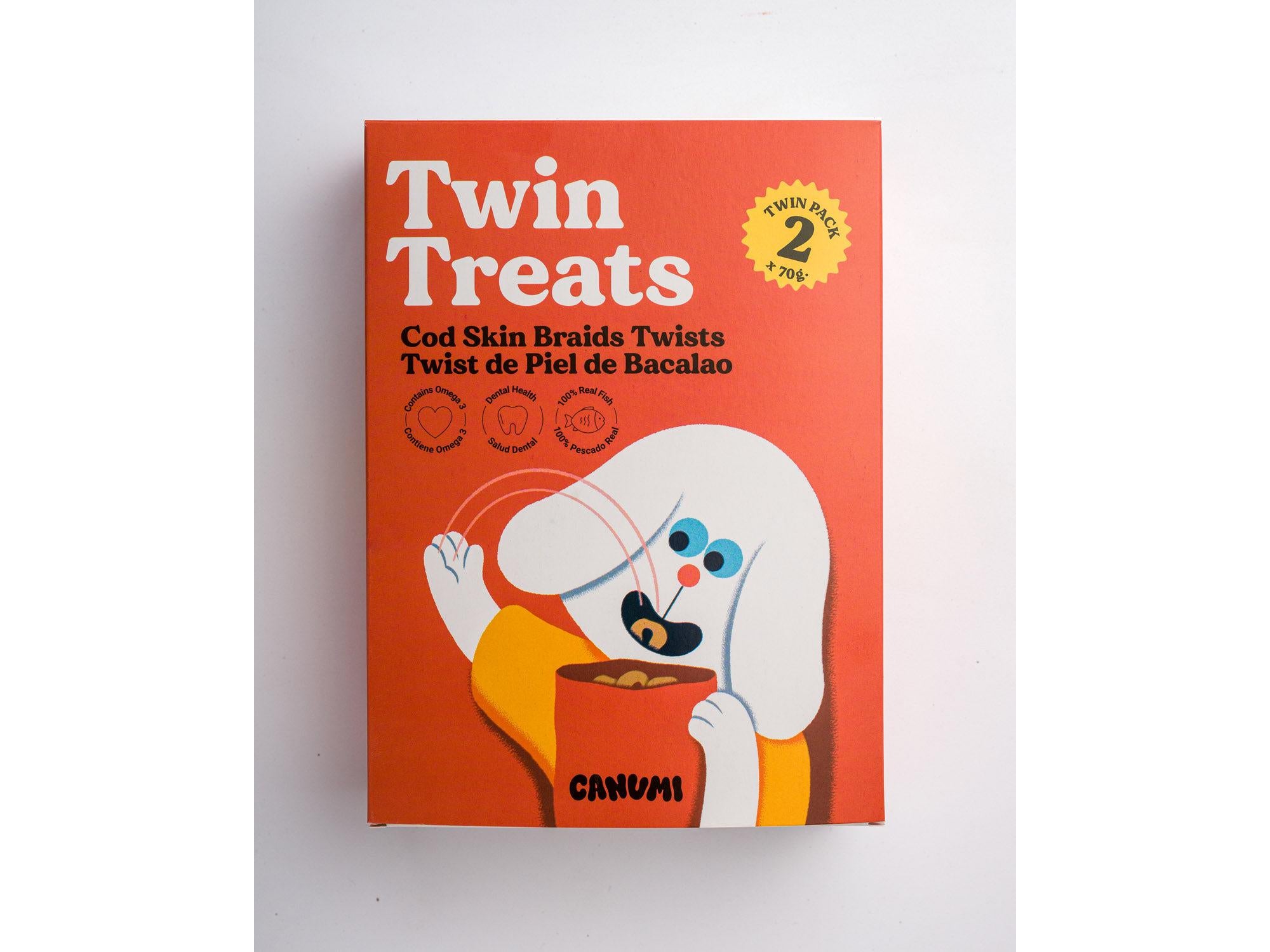 Canumi Twin Treats torskeskinn twist 2-pk – pakke