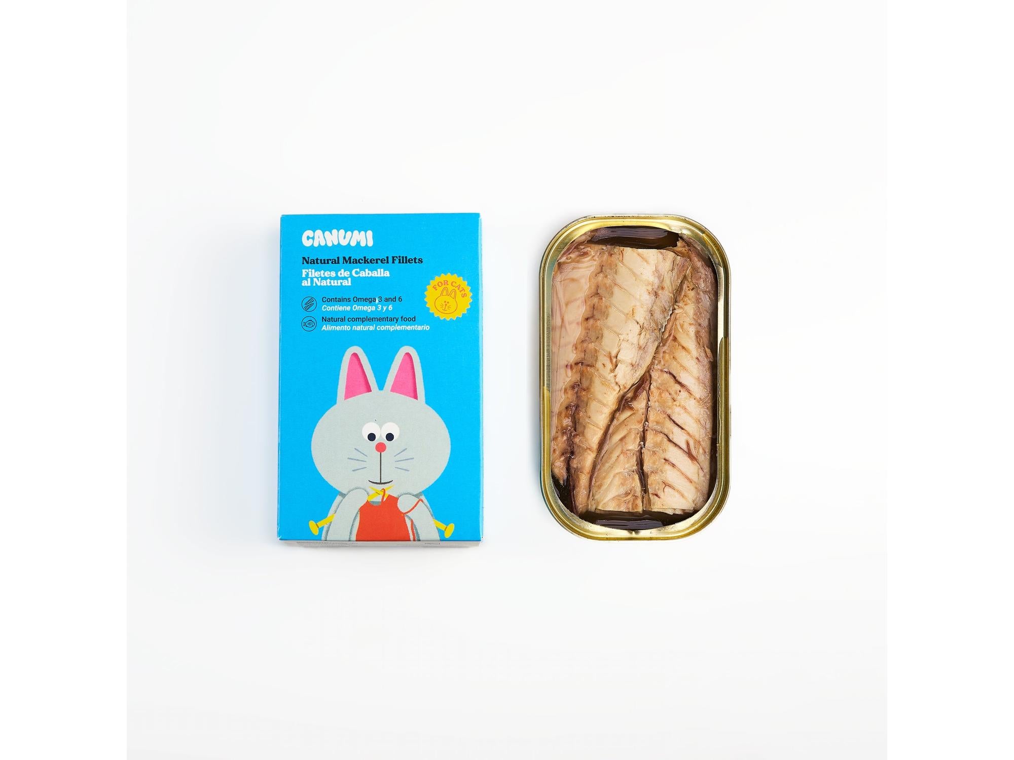 Canumi makrellfilet til katt – eske og boks