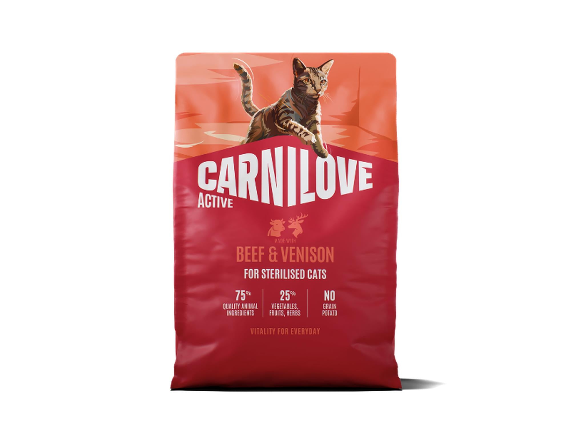 Carnilove Active Beef & Venison for Sterilised Cats – kornfritt tørrfôr til sterilisert katt 6 kg