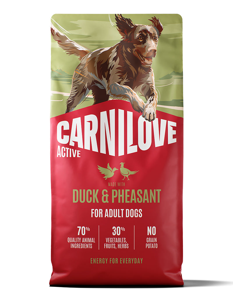 Carnilove Active Duck & Pheasant for Adult All Breeds – kornfritt tørrfôr med and og fasan 12 kg