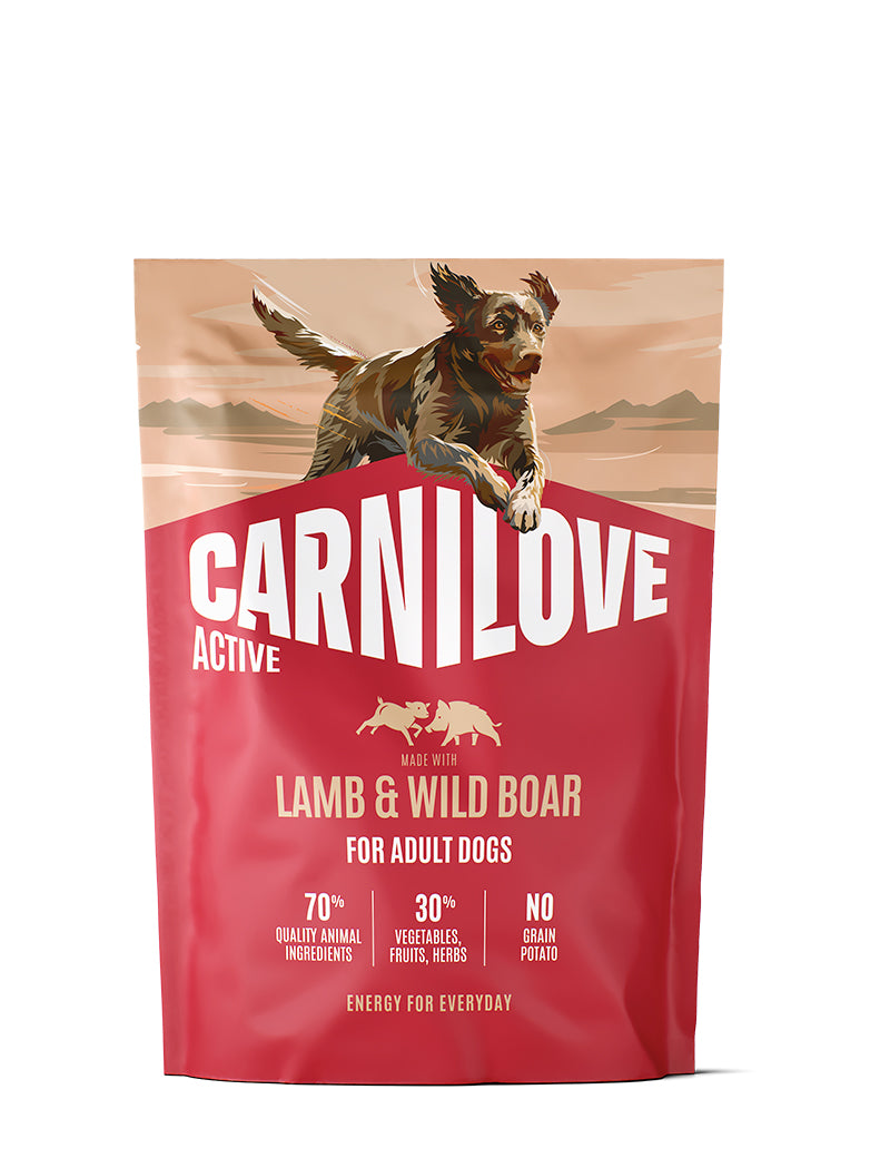 Carnilove Active Lamb & Wild Boar for Adult All Breeds – kornfritt tørrfôr med lam og villsvin 1,5 kg