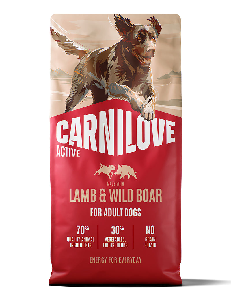 Carnilove Active Lamb & Wild Boar for Adult All Breeds – kornfritt tørrfôr med lam og villsvin 12 kg