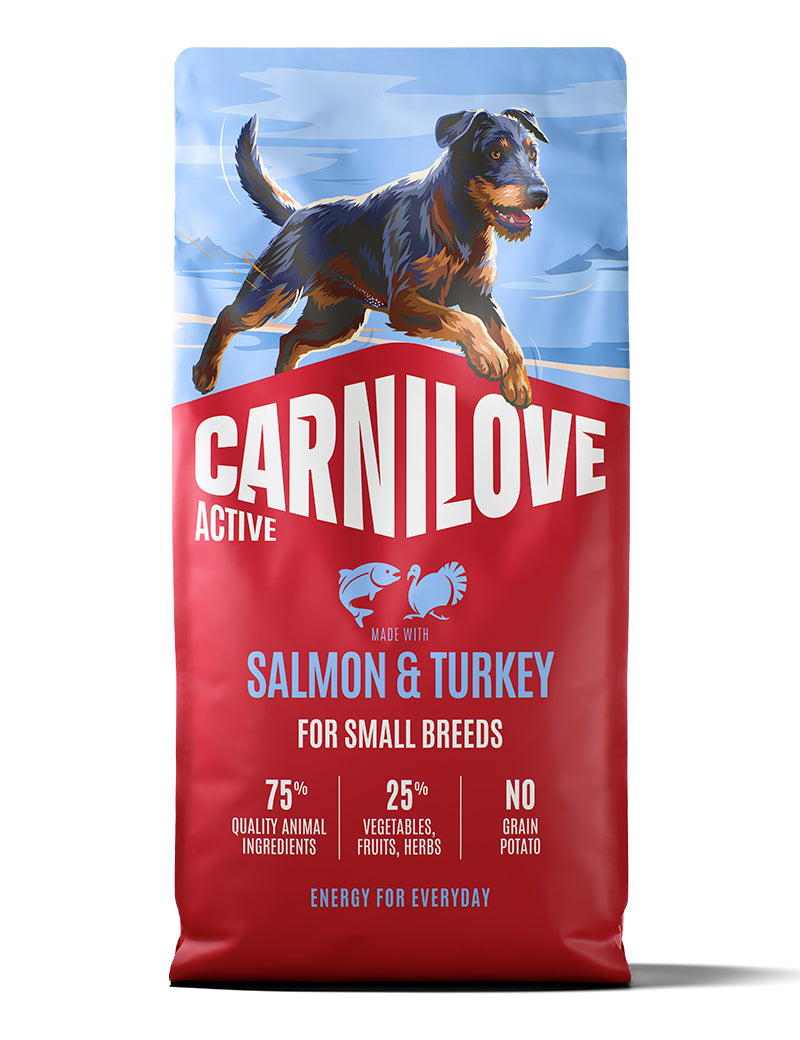 Carnilove Active Salmon & Turkey for Adult Small Breeds – tørrfôr til små raser 12 kg