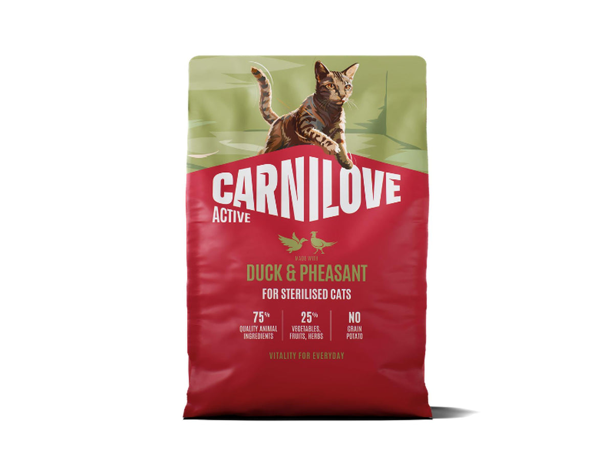 Carnilove Active Duck & Pheasant for Sterilised Cats – kornfritt tørrfôr til sterilisert katt 6 kg