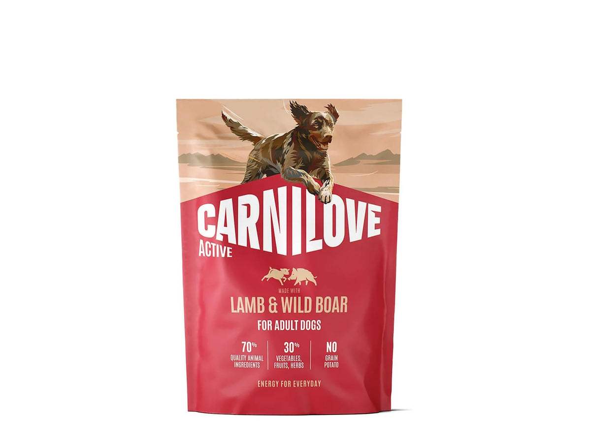 Carnilove Active Lamb & Wild Boar for Adult All Breeds – kornfritt tørrfôr med lam og villsvin 1,5 kg