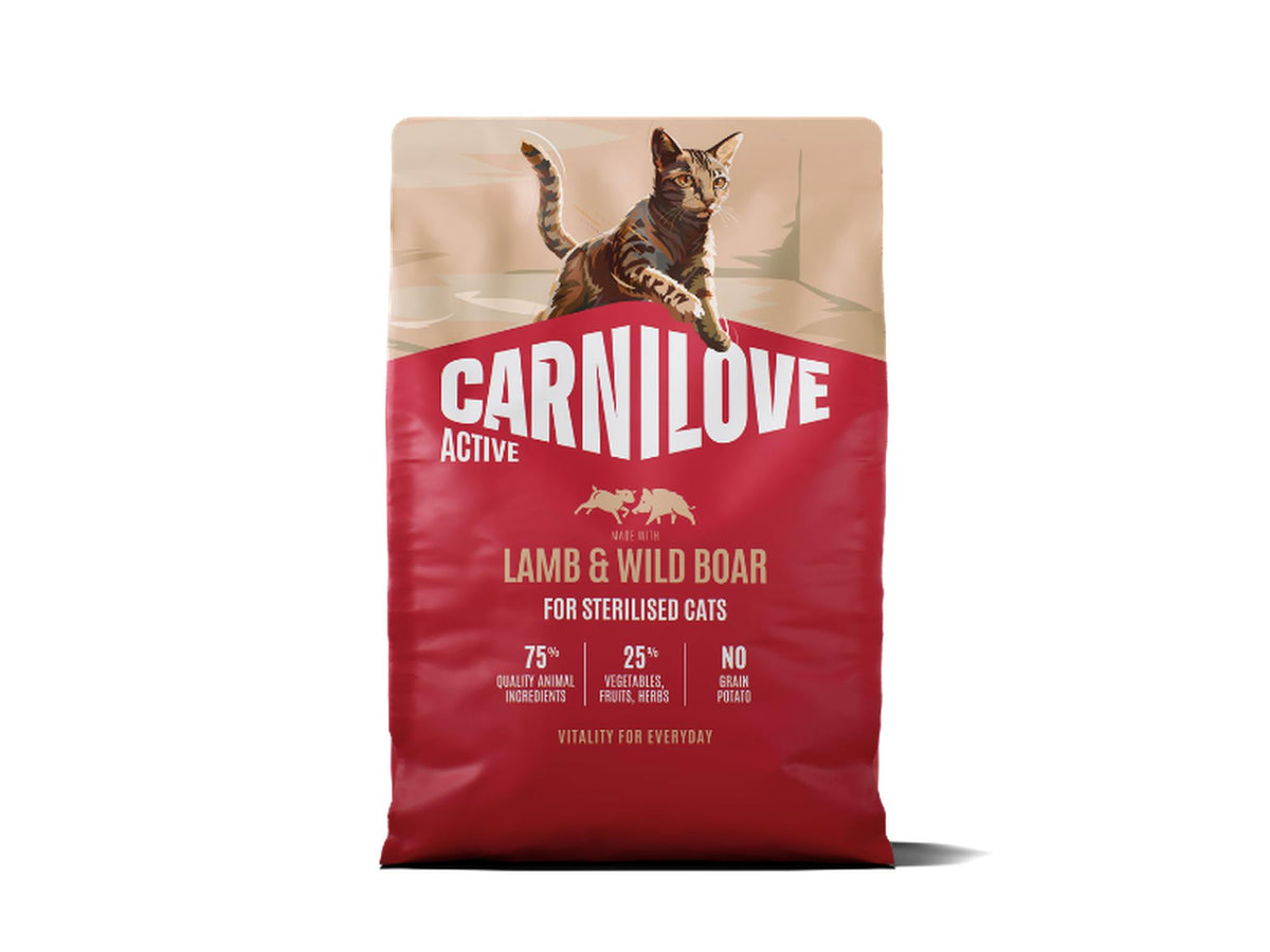 Carnilove Active Lamb & Wild Boar for Sterilised Cats – kornfritt tørrfôr til sterilisert katt 6 kg