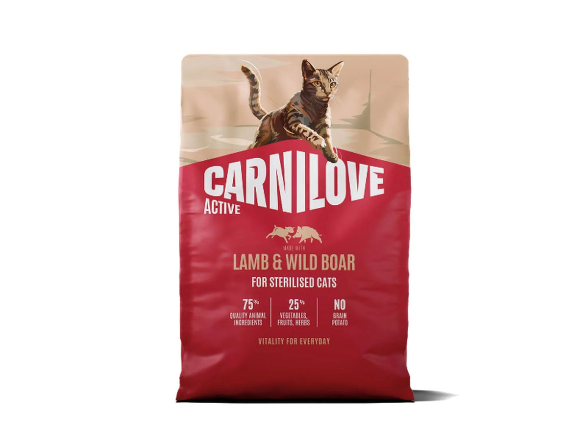 Carnilove Active Lamb & Wild Boar for Sterilised Cats – kornfritt tørrfôr til sterilisert katt 6 kg