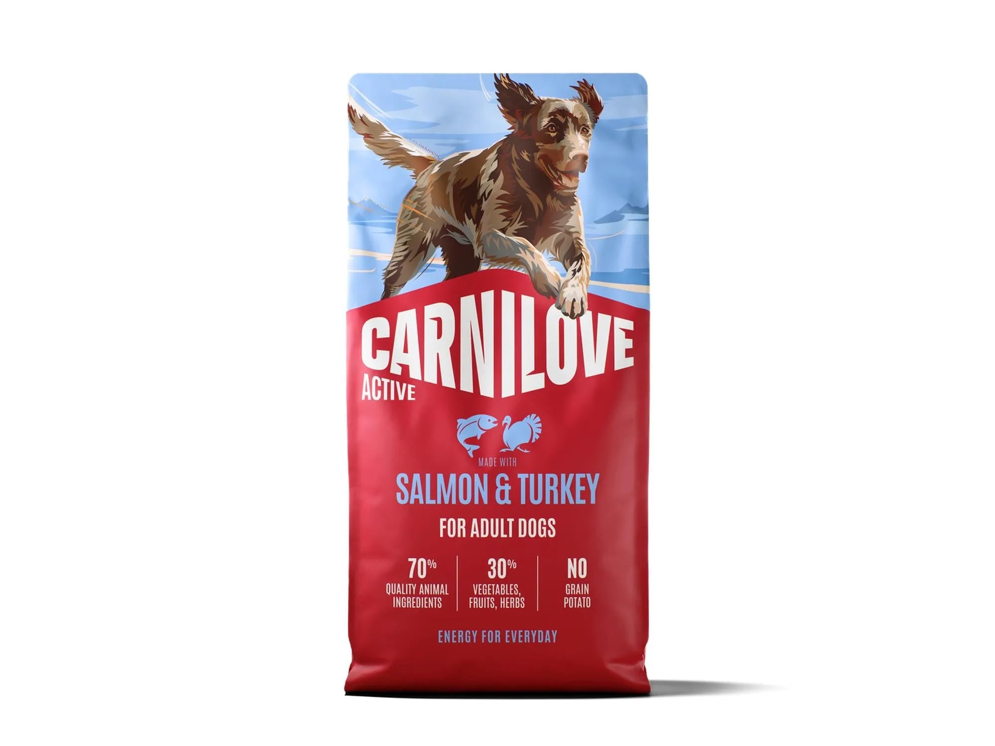 Carnilove Active Salmon & Turkey for Adult All Breeds – kornfritt tørrfôr med laks og kalkun 12 kg
