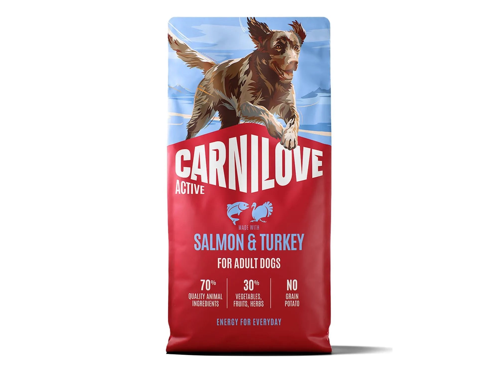 Carnilove Active Salmon & Turkey for Adult All Breeds – kornfritt tørrfôr med laks og kalkun 12 kg