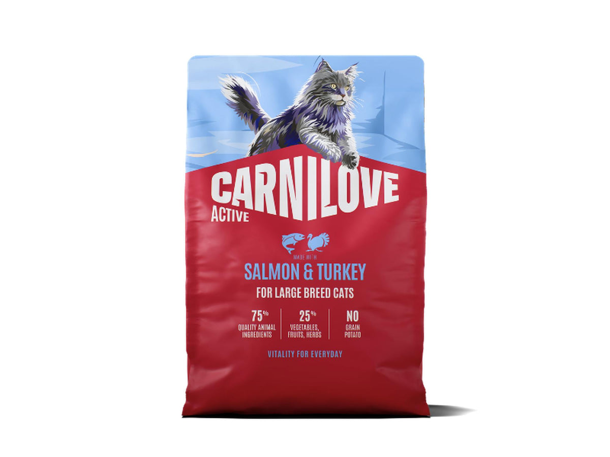 Carnilove Active Salmon & Turkey for Adult Large Breeds – kornfritt tørrfôr til store katteraser 6 kg