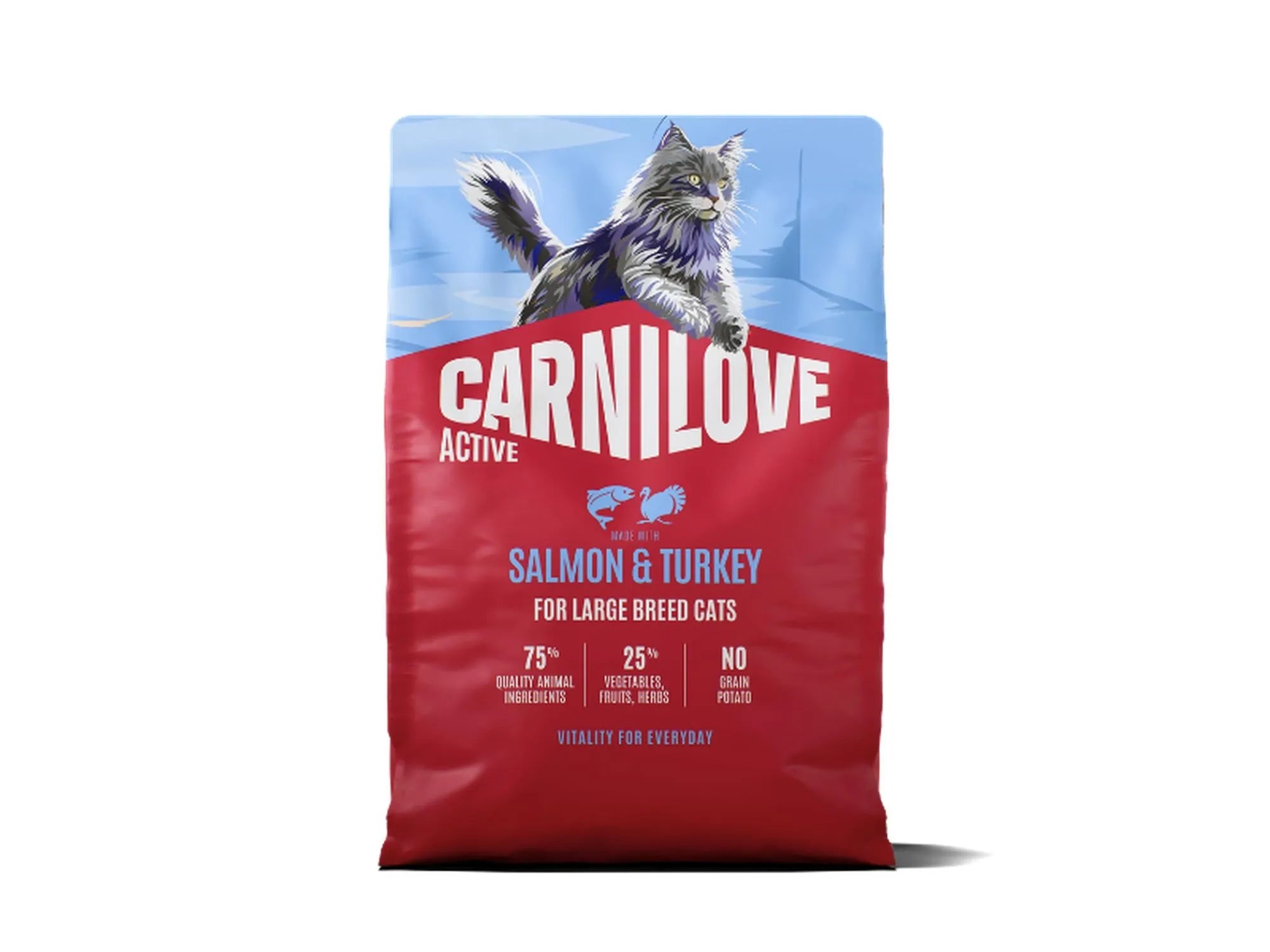 Carnilove Active Salmon & Turkey for Adult Large Breeds – kornfritt tørrfôr til store katteraser 6 kg