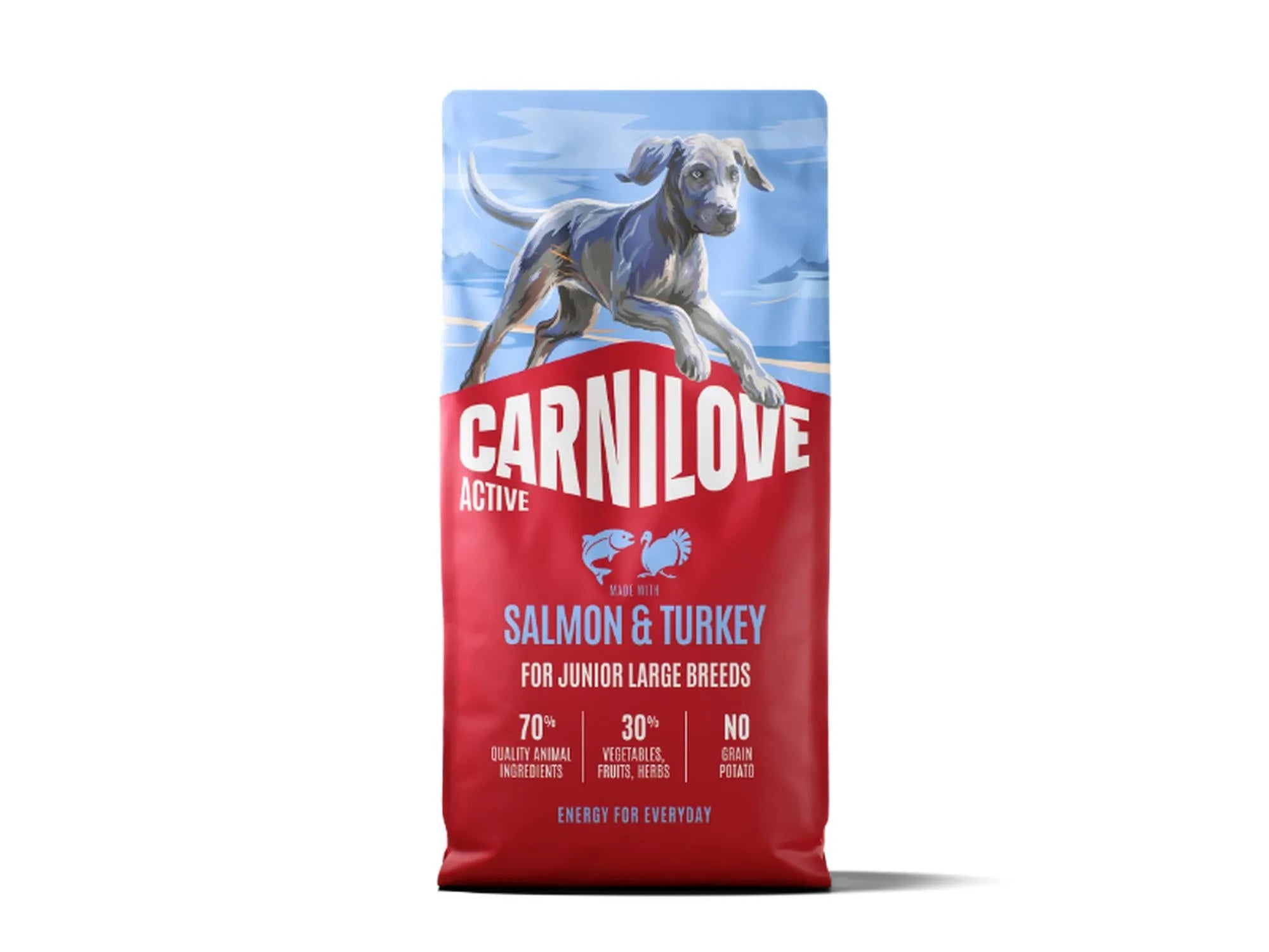 Carnilove Active Salmon & Turkey for Junior Large Breeds – tørrfôr til valp av store raser 12 kg