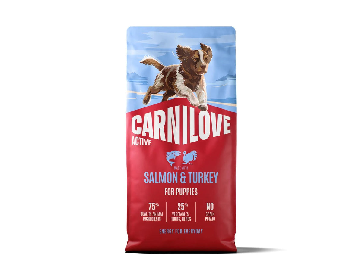 Carnilove Active Salmon & Turkey for Puppies – kornfritt valpefôr med laks og kalkun 12 kg