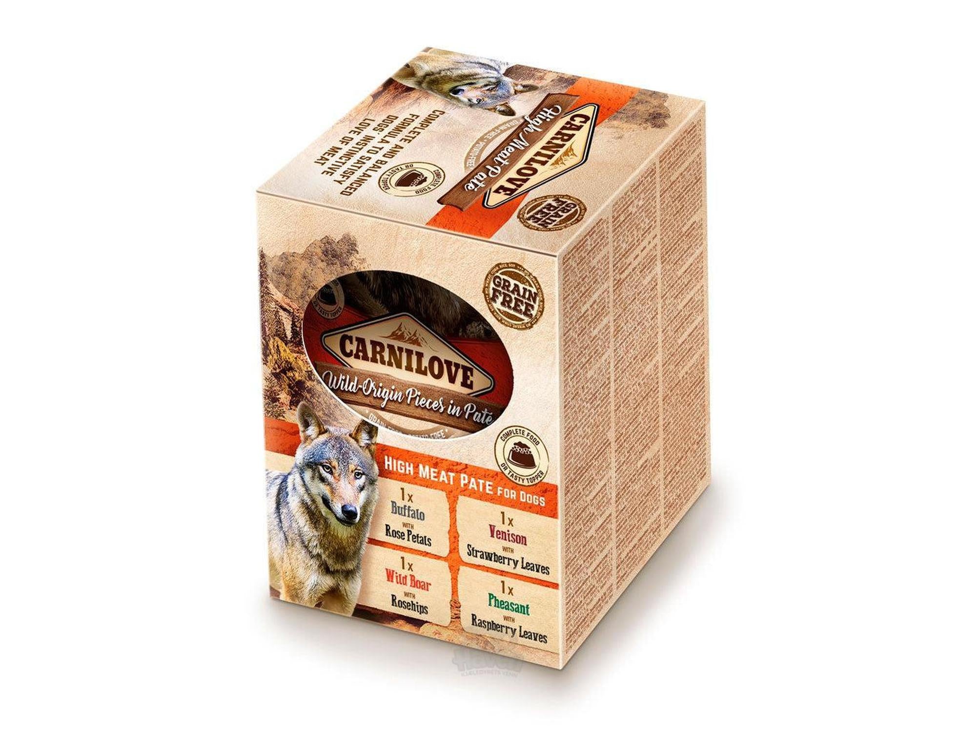 Carnilove Dog Pouch Paté Multipack 4 x 300 g – Kornfri Høykjøtt Paté