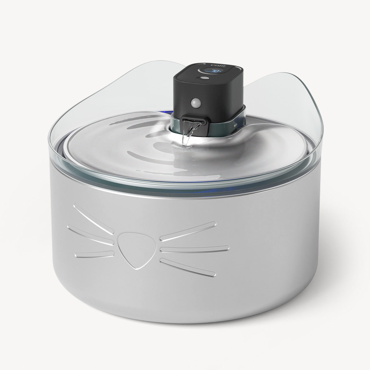 Catit PIXI Stainless Steel UV-C Drikkefontene for Katt