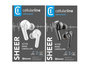 Cellularline Earphones BT Sheer TWS Noise Cancelling trådløse ørepropper