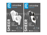 Cellularline Earphones BT Sheer TWS Noise Cancelling trådløse ørepropper