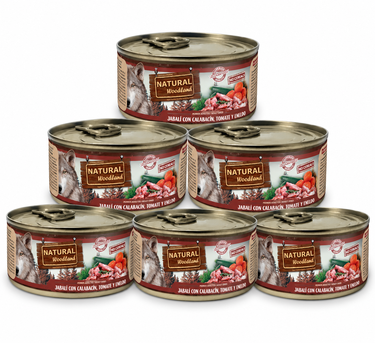 Natural Woodland Villsvin med squash, tomat og dill – Komplett våtfôr hund | 6 × 170 g