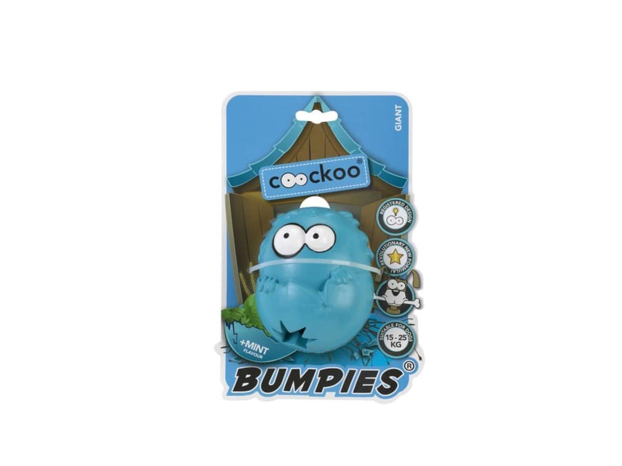 Coockoo Bumpies Extreme godbitleke i blå og mint for hunder 13-30 kg