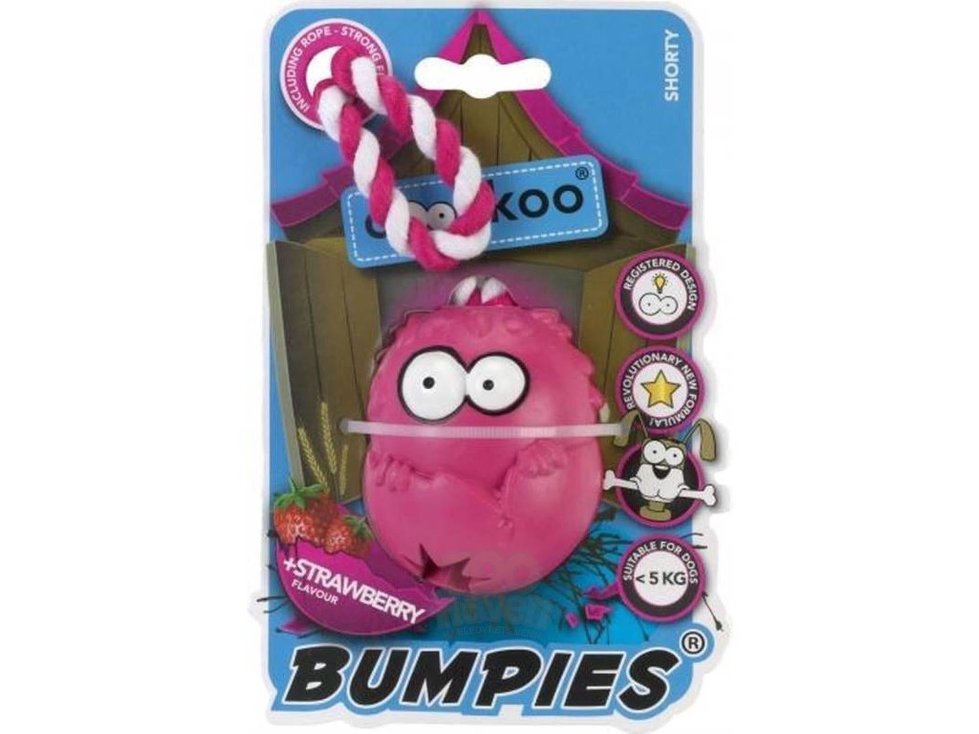 Coockoo Bumpies Extreme rosa godbitleke med jordbærsmak for hunder over 27 kg