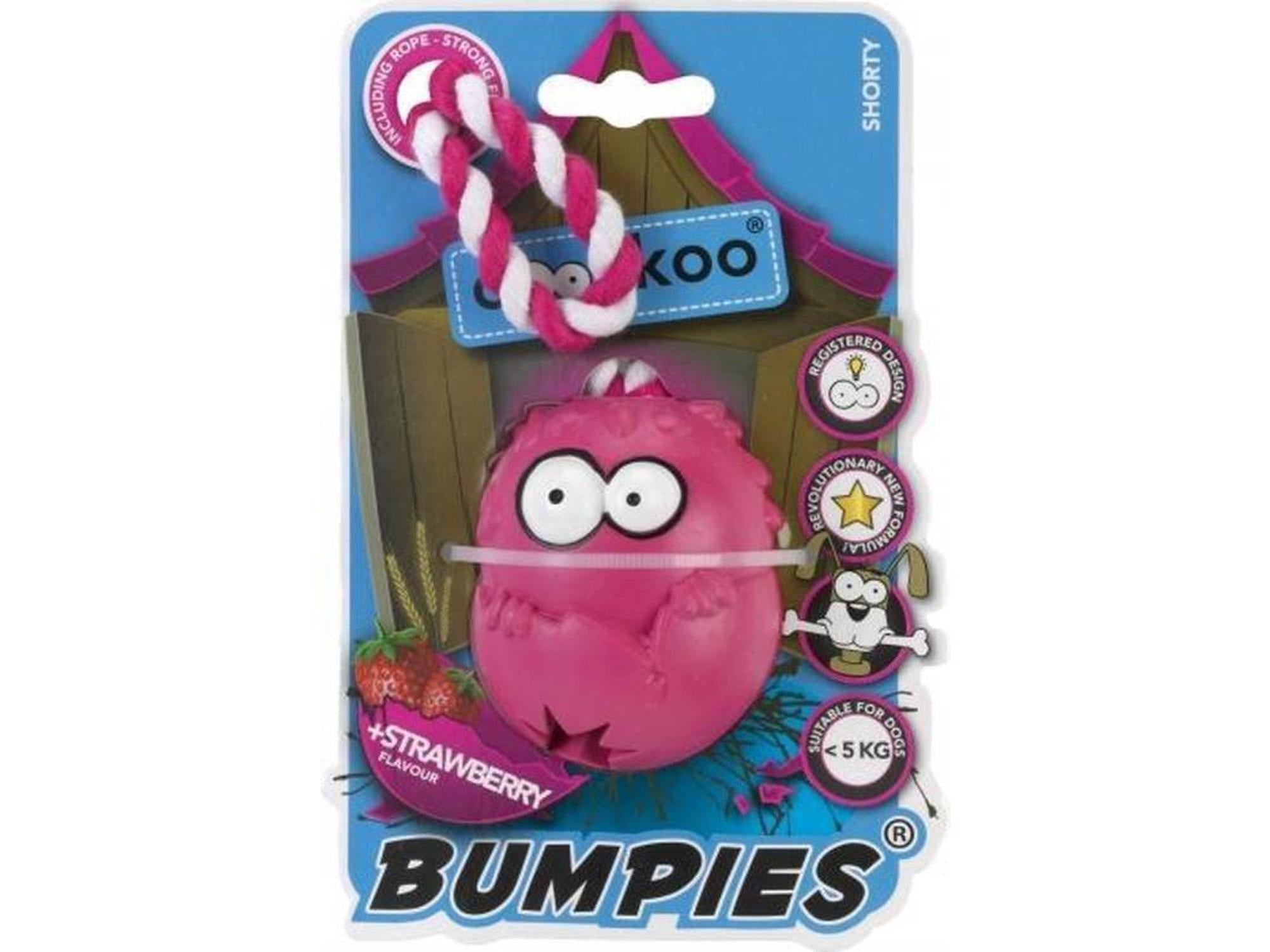 Coockoo Bumpies Extreme rosa godbitleke med jordbærsmak for hunder over 27 kg