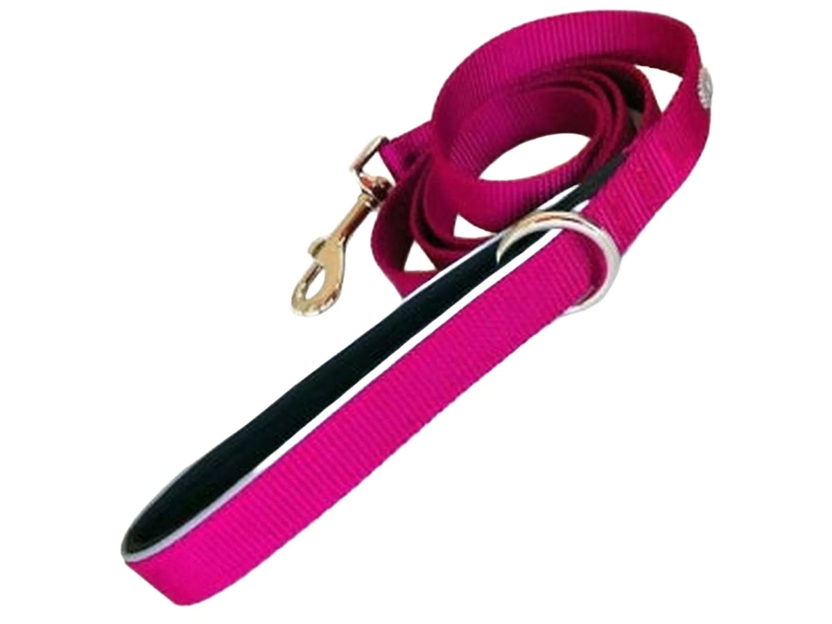 DGF Kobbel 180cm i fuchsia med polstret neoprenhåndtak, 3M-refleks og solid O-ring.