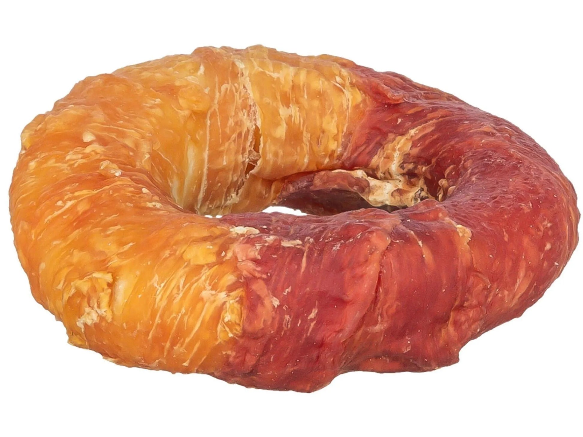 Dentafun tyggering for hund, med kylling og and, i naturlige oransje og røde nyanser.