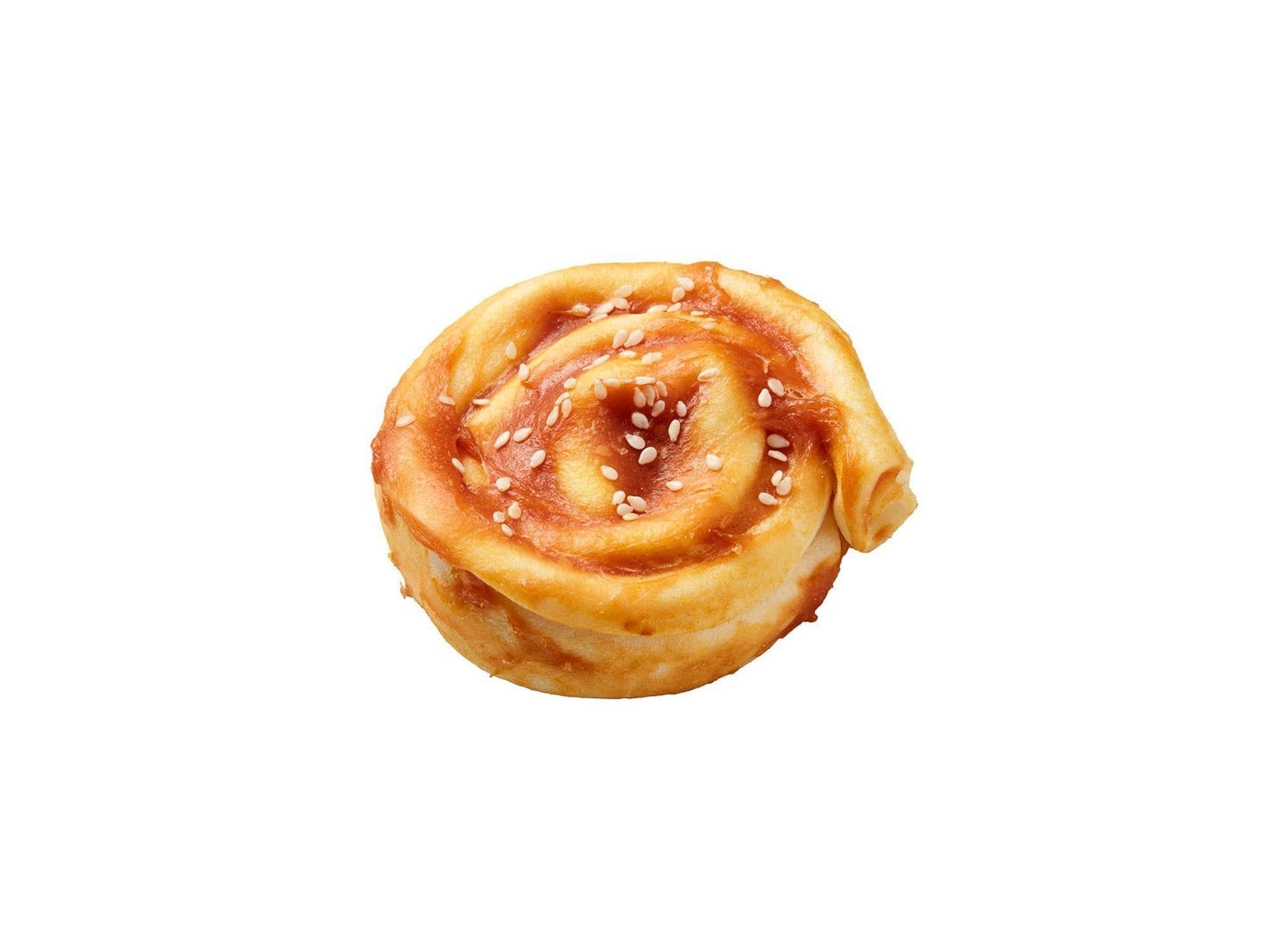 7,5 cm Dogman Bakery Collection Chewy Roll Duck, en kanelbolleformet tyggerull med andekjøtt og sesamfrø.