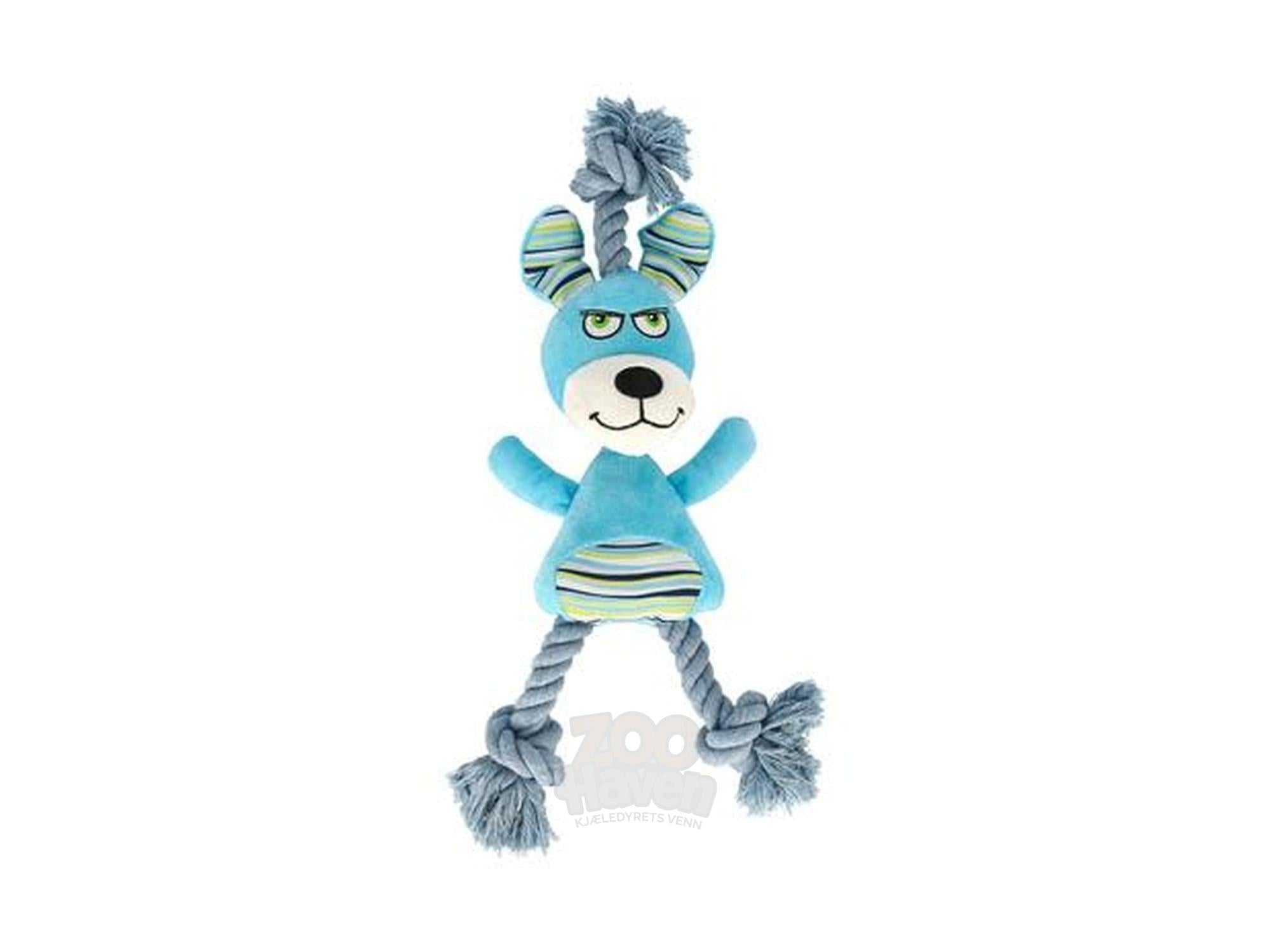 Dogman DoggeRep Hundeleke 40 cm – Myk leke med tau og pip