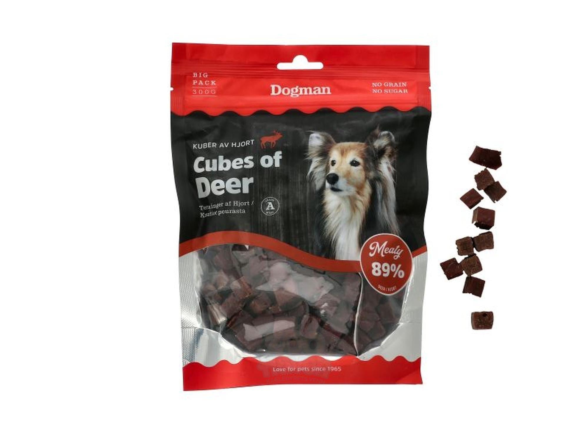 Dogman Kuber av hjort hundegodbiter 300 g