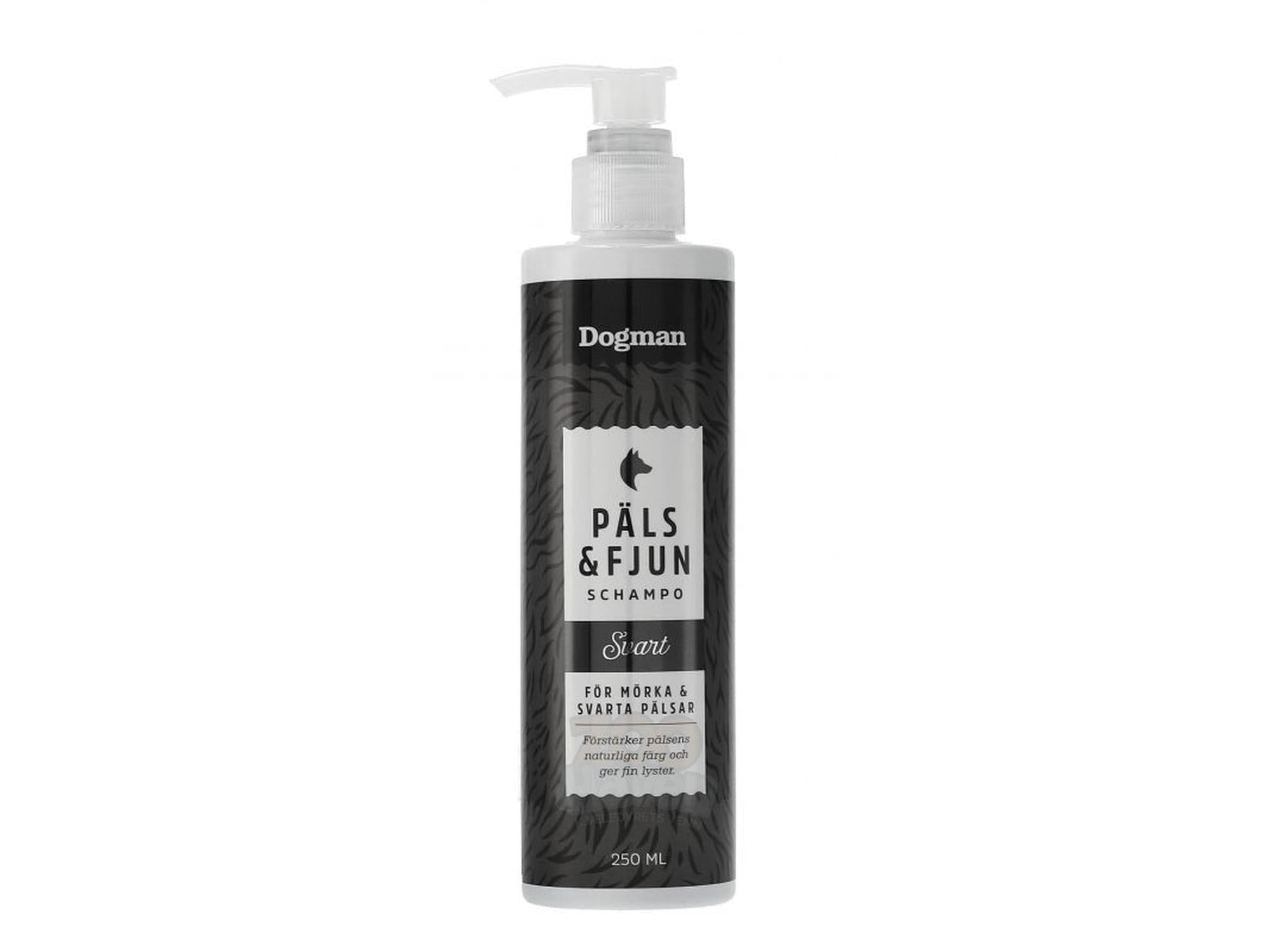 Dogman Sjampo Päls & Fjun Sort 250ml hundesjampo for mørk pels