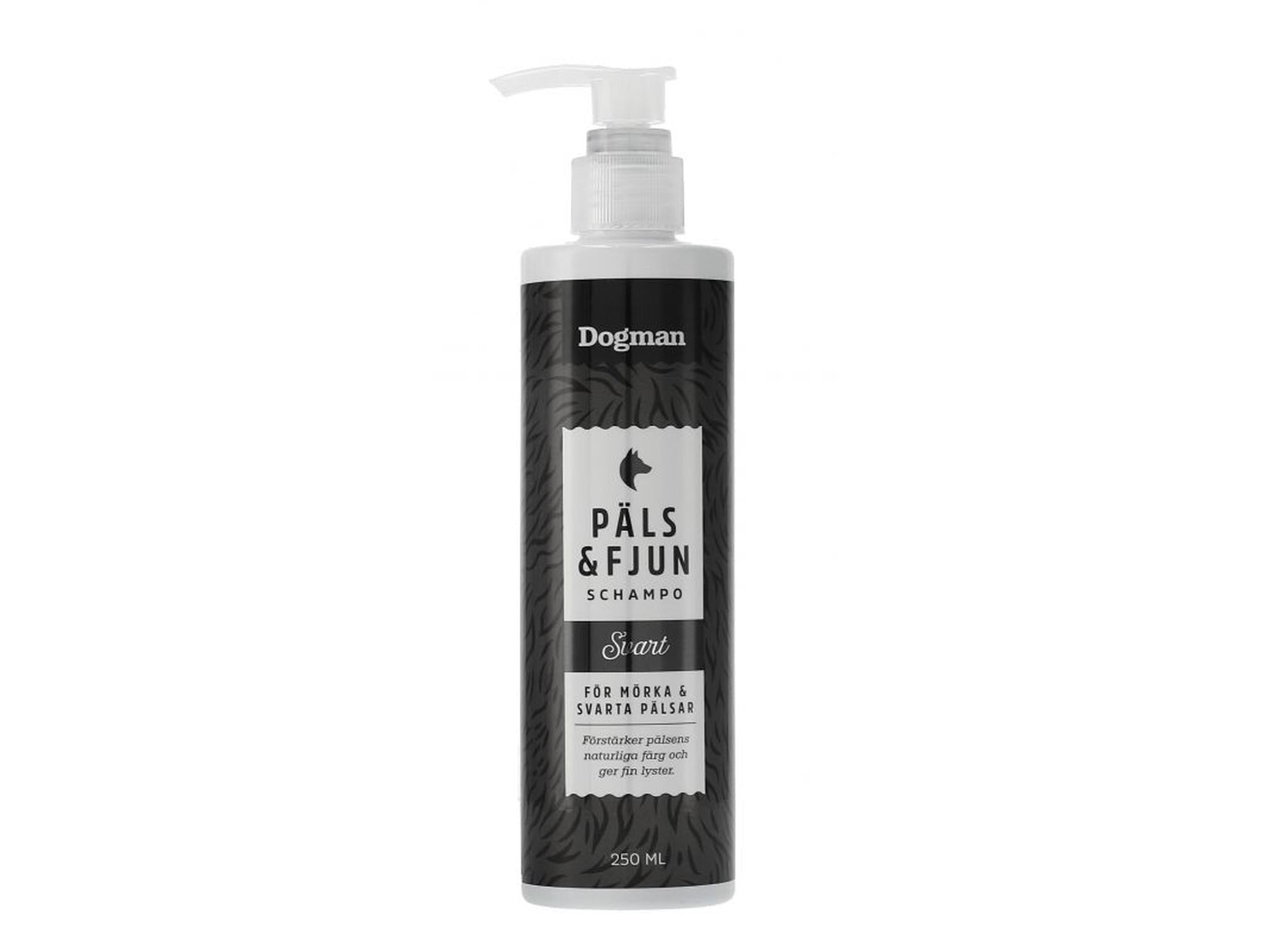 Dogman Sjampo Päls & Fjun Sort 250ml hundesjampo for mørk pels