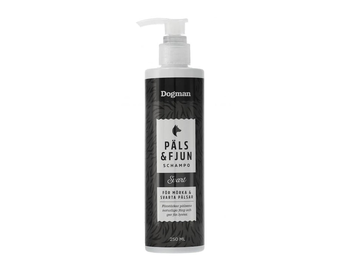 Dogman Sjampo Päls & Fjun Sort 250ml hundesjampo for mørk pels