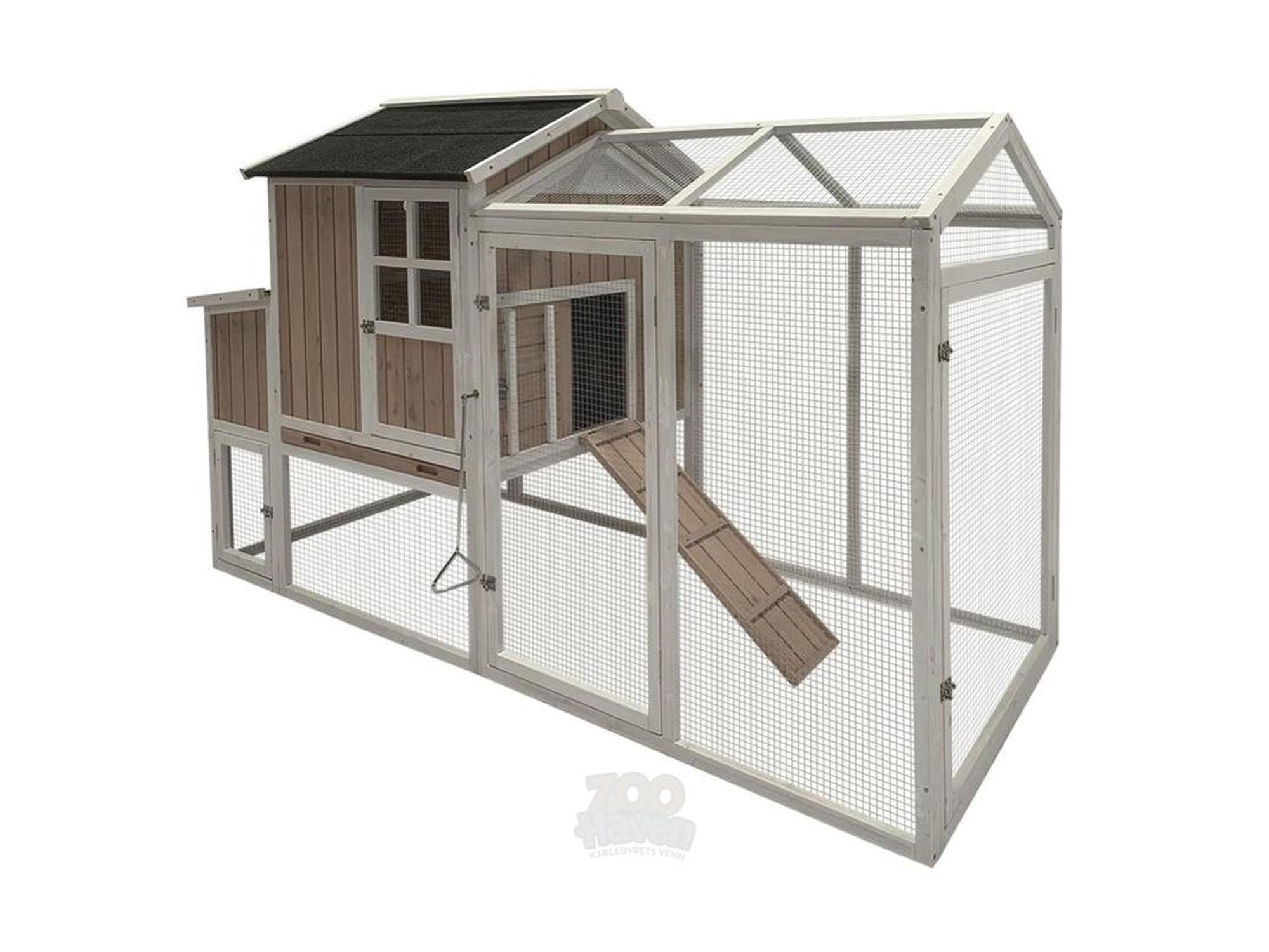 Trixie Woodland Mirabel Forest Hønehus med Utløp 220x90x130 cm Taupe