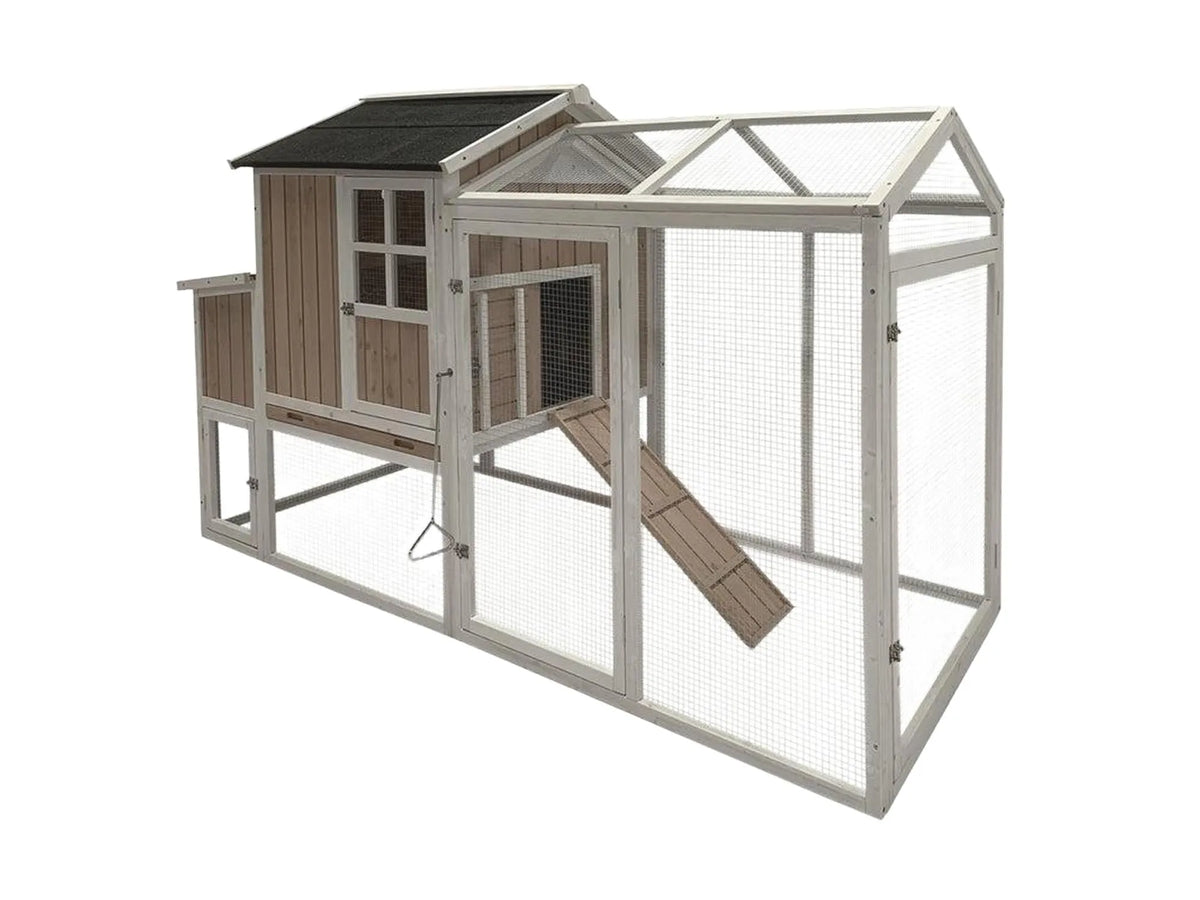 Trixie Woodland Mirabel Forest Hønehus med Utløp 220x90x130 cm Taupe