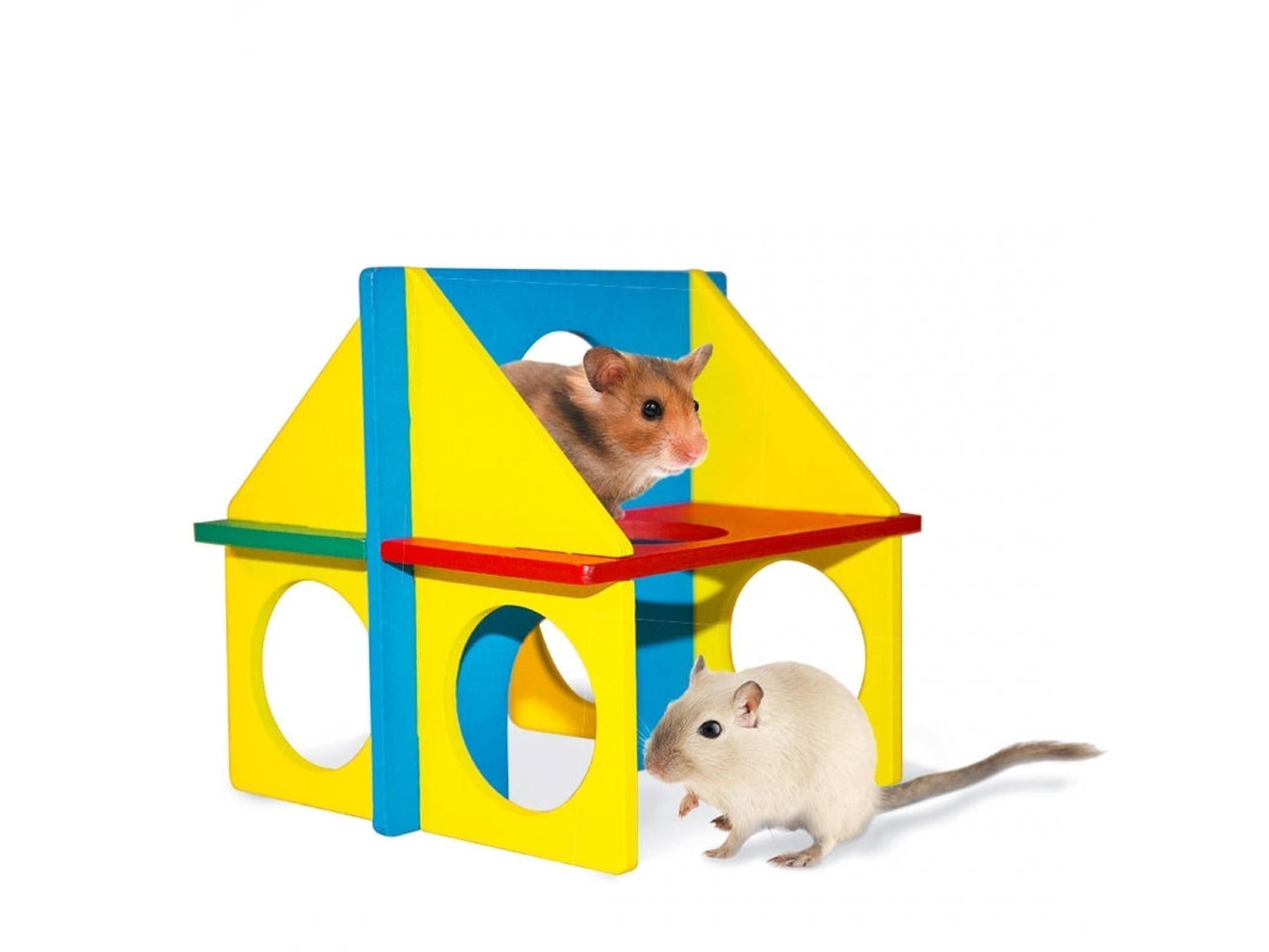 Duvo+ hamsterleke DIY Fun House aktivitetshus til smågnager