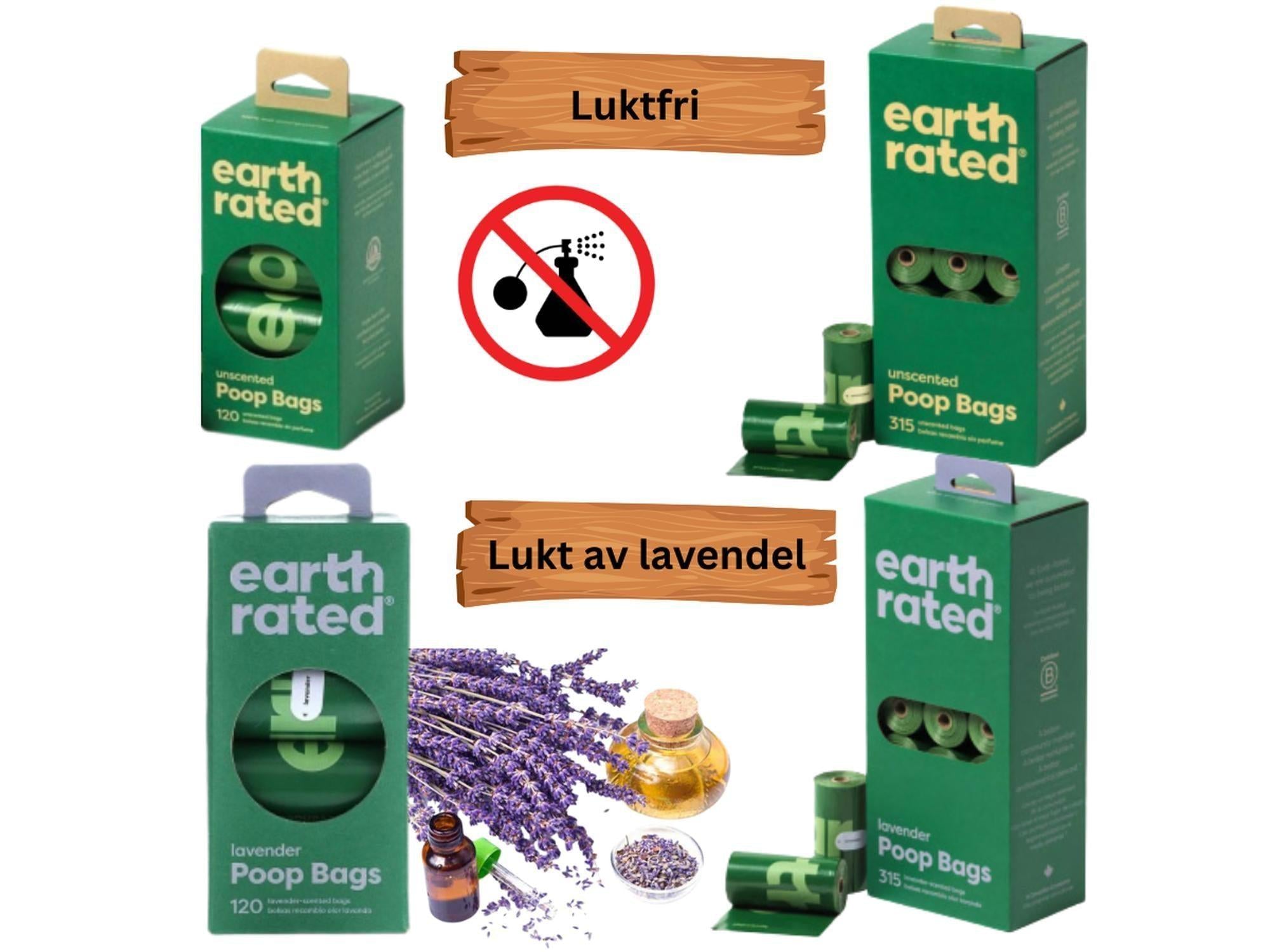 Earth Rated Eco-Friendly hundeposer bionedbrytbare poser