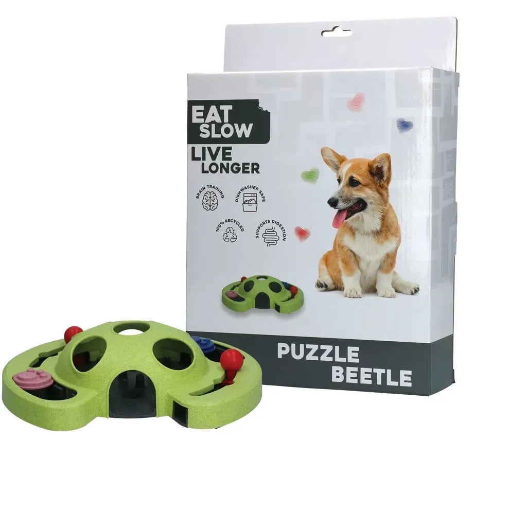 Eat Slow Live Longer Puzzle Beetle aktiviseringsleke for hund