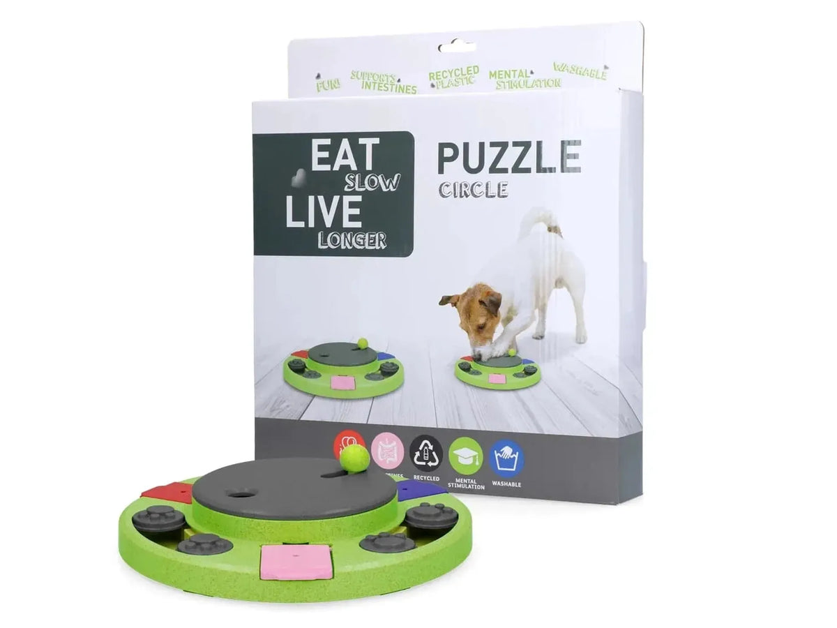 Eat Slow Live Longer Puzzle Circle aktiviseringsleke for hund
