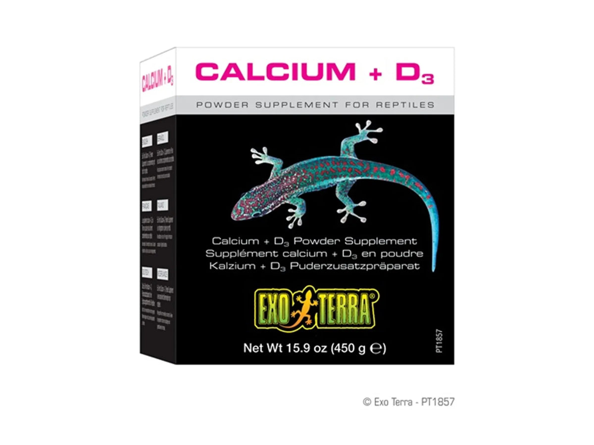 Exo Terra Calcium + D3 pulvertilskudd 90 g