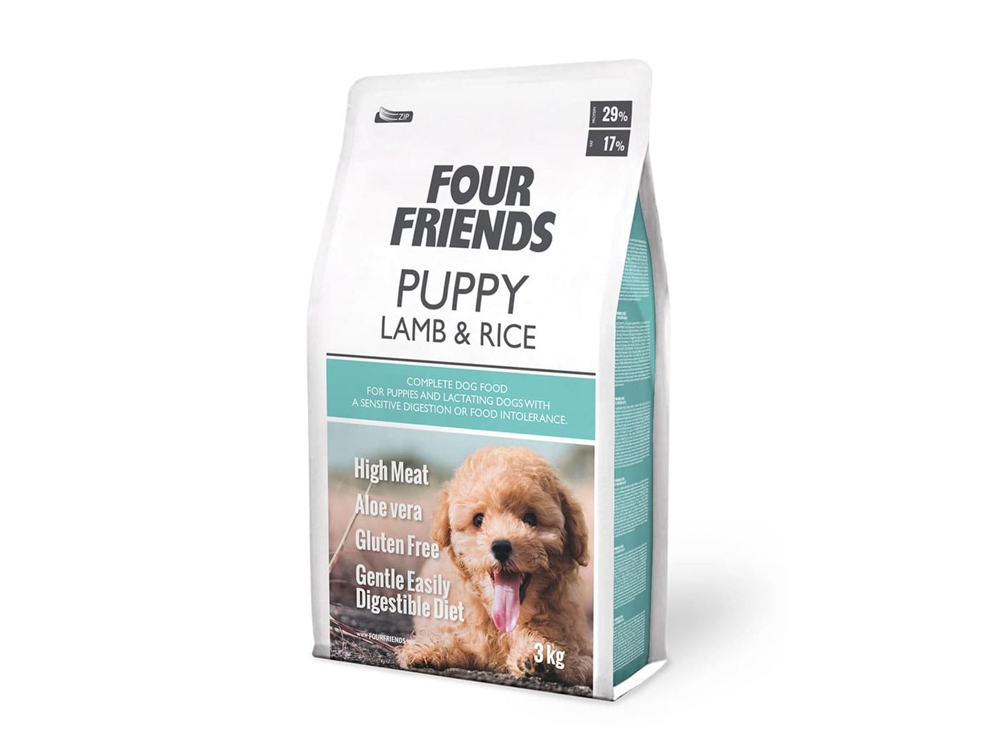Four Friends Puppy Lamb & Rice – valpefôr med lam og ris 3 kg